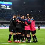 Il Napoli festeggia dopo un goal