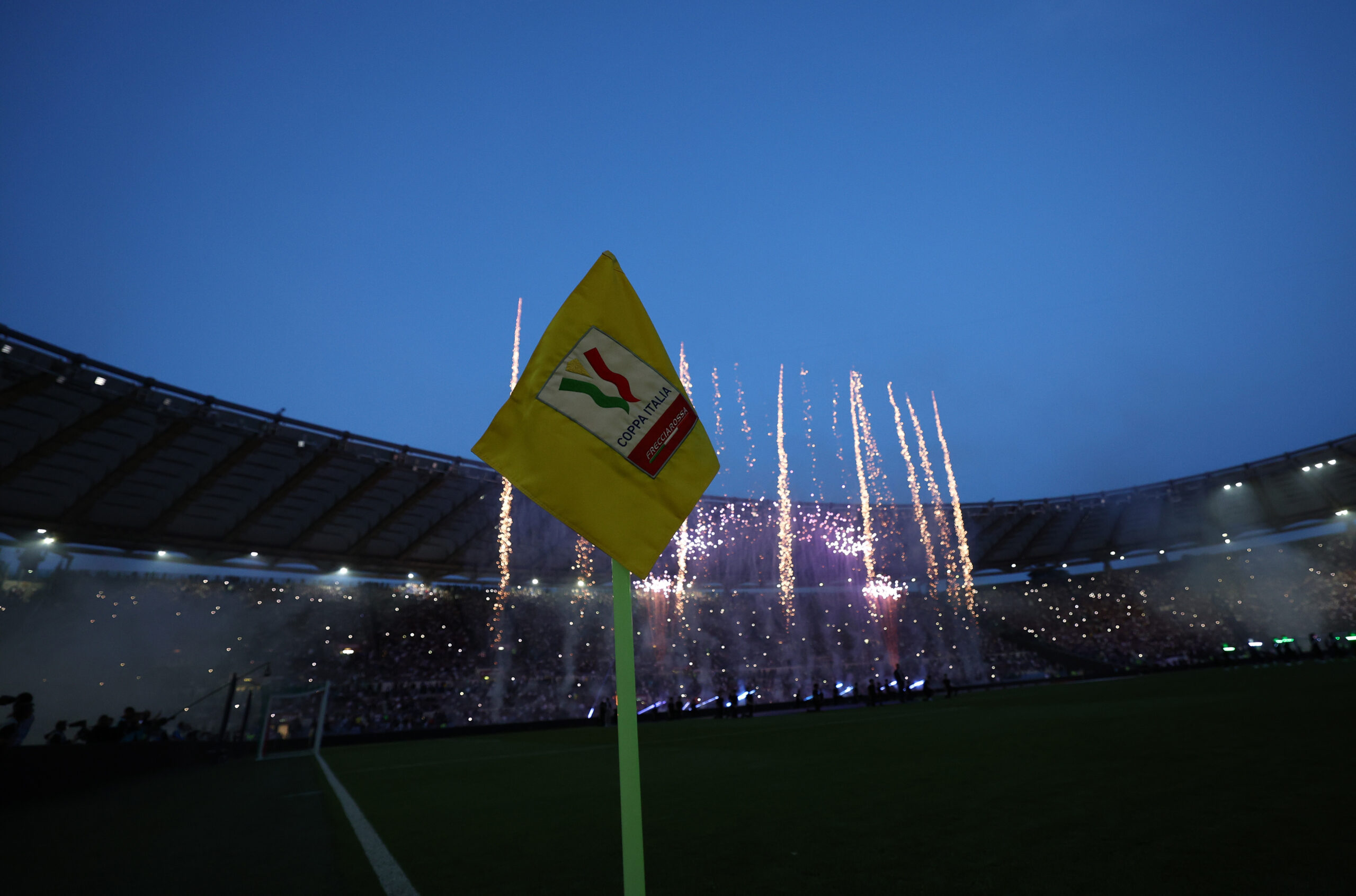 Fiorentina coreografia finale Coppa Italia