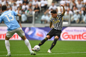 Vlahovic in gol contro la Lazio